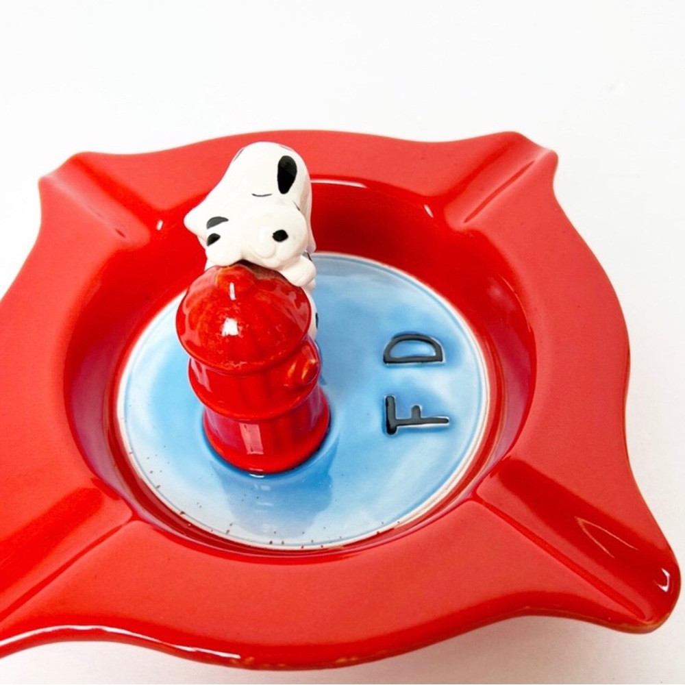 NWT Vintage 80's Fireman Dalmatian Fire Hydrant Trinket Ash Tray
